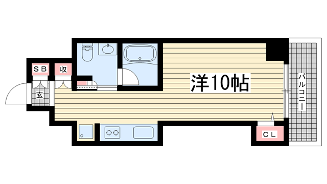 神戸市中央区磯上通(JR東海道本線(近畿)三ノ宮駅)のマンション賃貸物件 間取画像