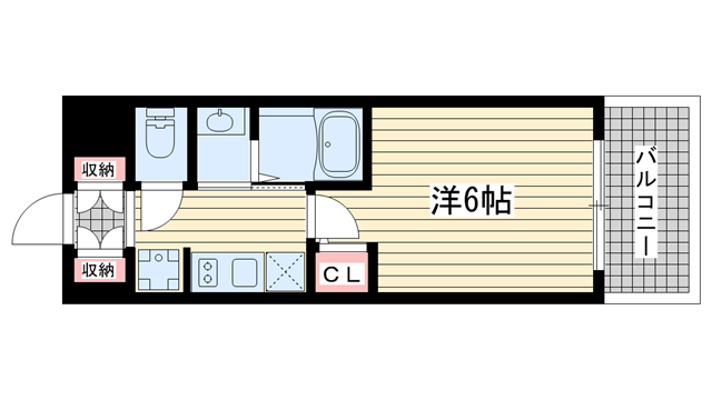 神戸市中央区下山手通(神戸市営地下鉄線大倉山駅)のマンション賃貸物件 間取画像