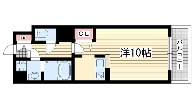 神戸市中央区下山手通(神戸高速線花隈駅)のマンション賃貸物件 間取画像