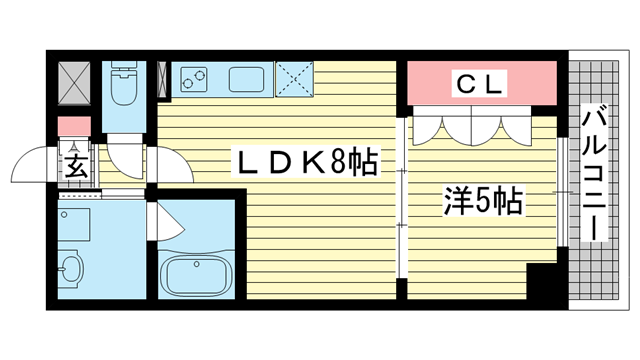 神戸市中央区下山手通(神戸市営地下鉄線県庁前駅)のマンション賃貸物件 間取画像