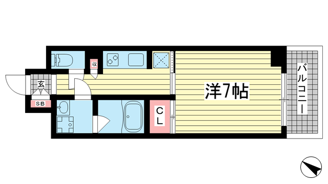 神戸市中央区元町通(神戸市営地下鉄海岸線みなと元町駅)のマンション賃貸物件 間取画像