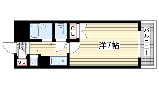 神戸市中央区生田町(JR東海道本線(近畿)三ノ宮駅)のマンション賃貸物件 間取画像