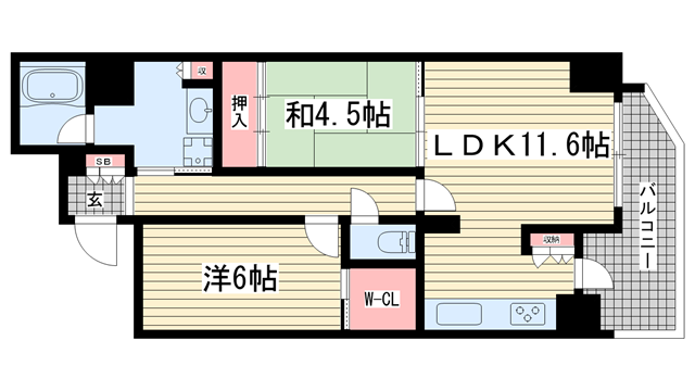 神戸市中央区元町通(神戸市営地下鉄海岸線みなと元町駅)のマンション賃貸物件 間取画像