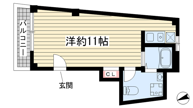 神戸市中央区中山手通(神戸市営地下鉄線三宮駅)のマンション賃貸物件 間取画像