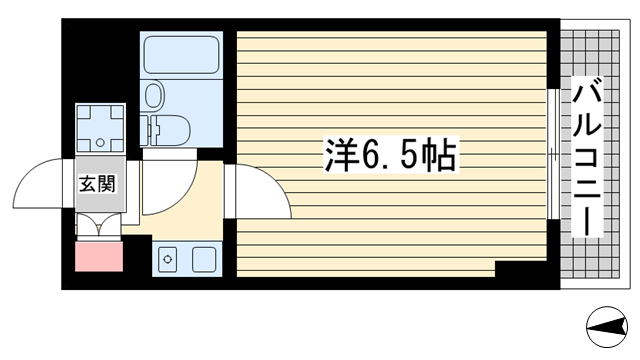 神戸市中央区吾妻通(阪神本線春日野道駅)のマンション賃貸物件 間取画像